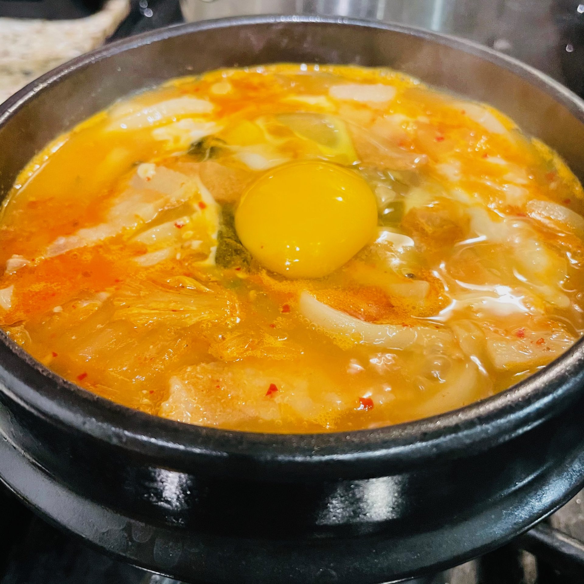 Kimchi & Pork Jjigae Udon Recipe A Korean Spicy Udon Soup with Pork